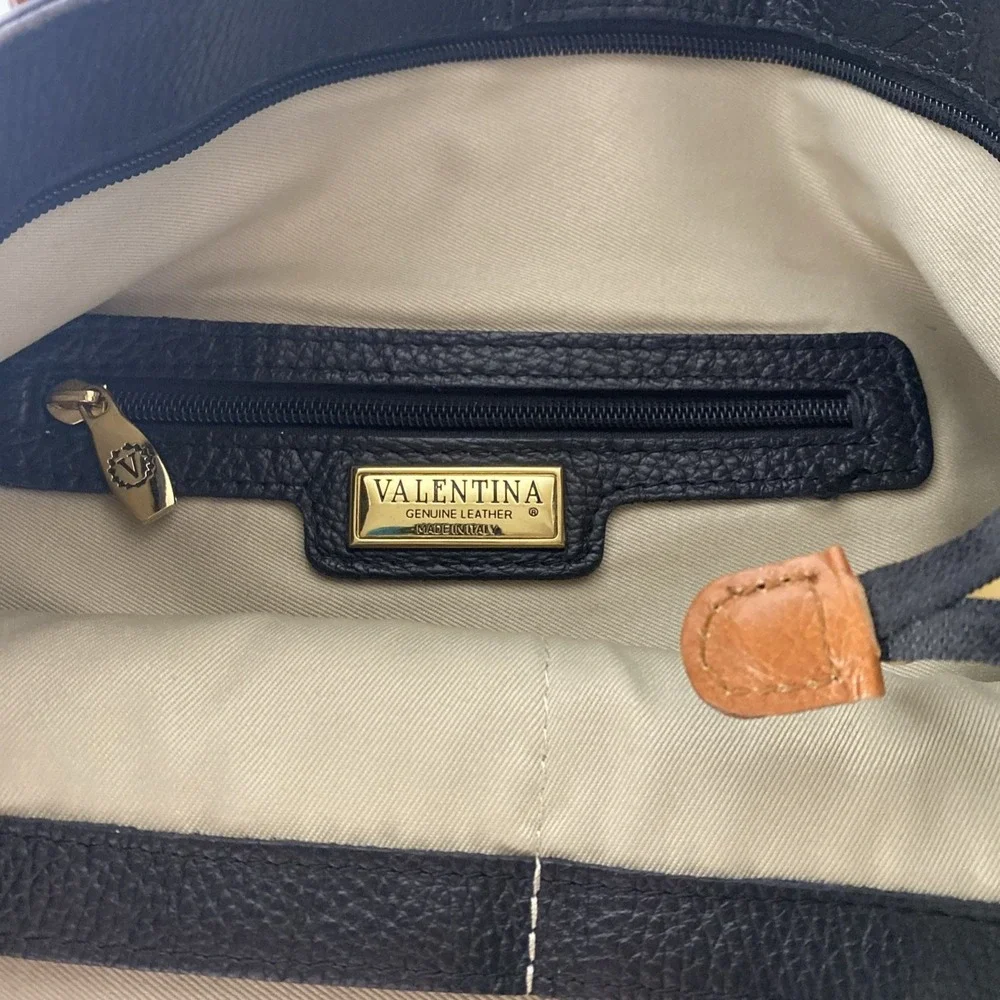 Valentina Large Tote Bag Italian Leather‎ Soft - Picture 5 of 10